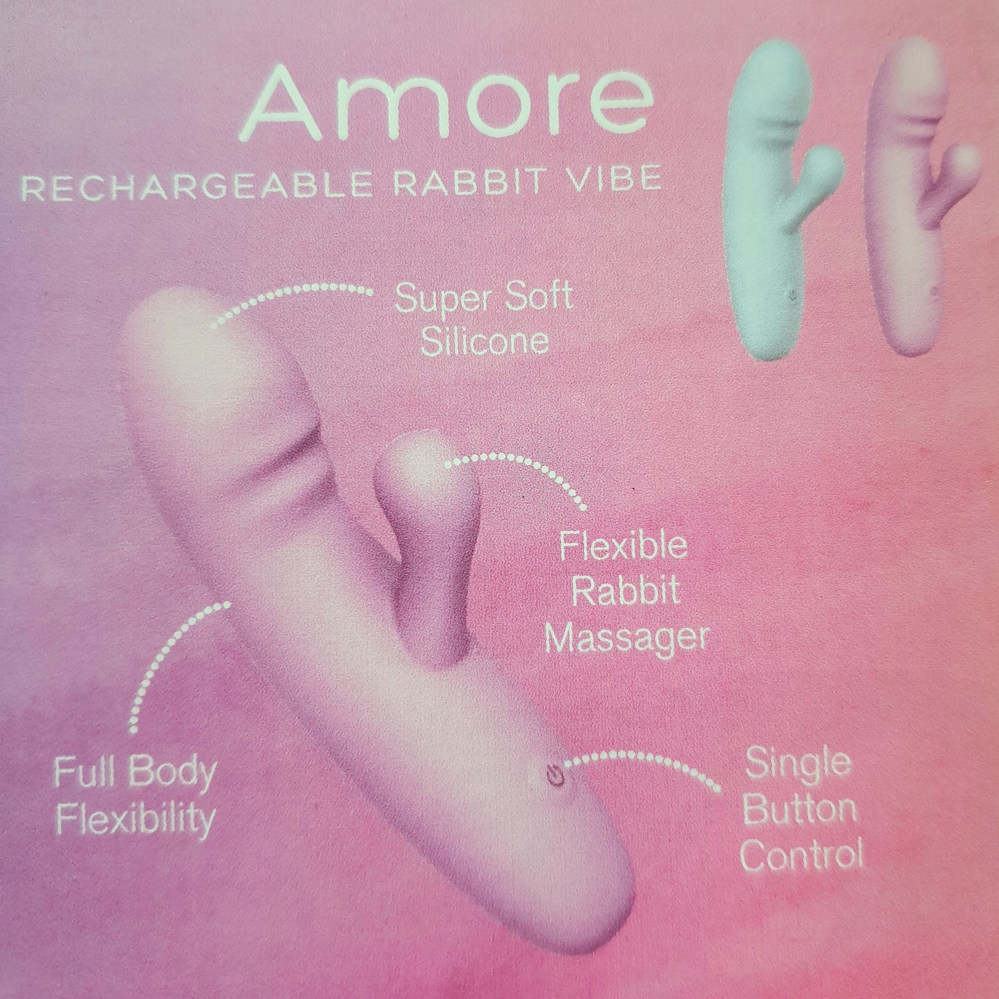 Playful Soft Amore Rabbit Vibrator - Purple