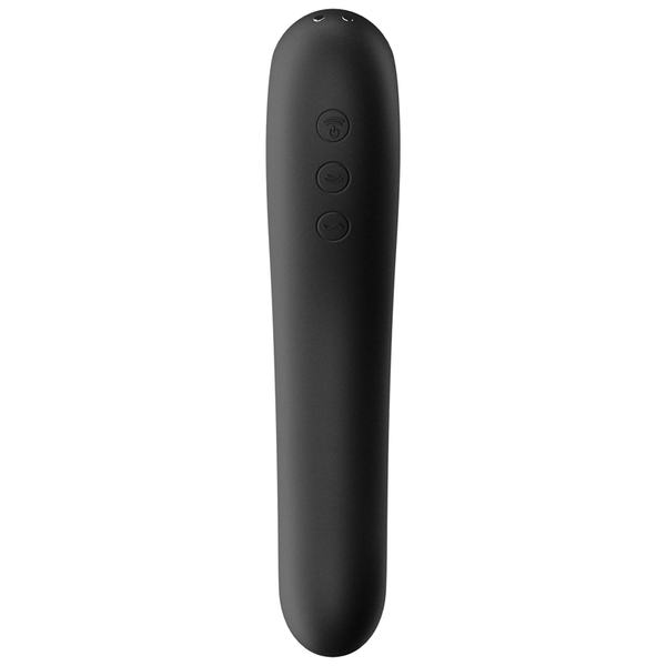 Satisfyer Dual Kiss Air Pulse & G-Spot Massager - Black