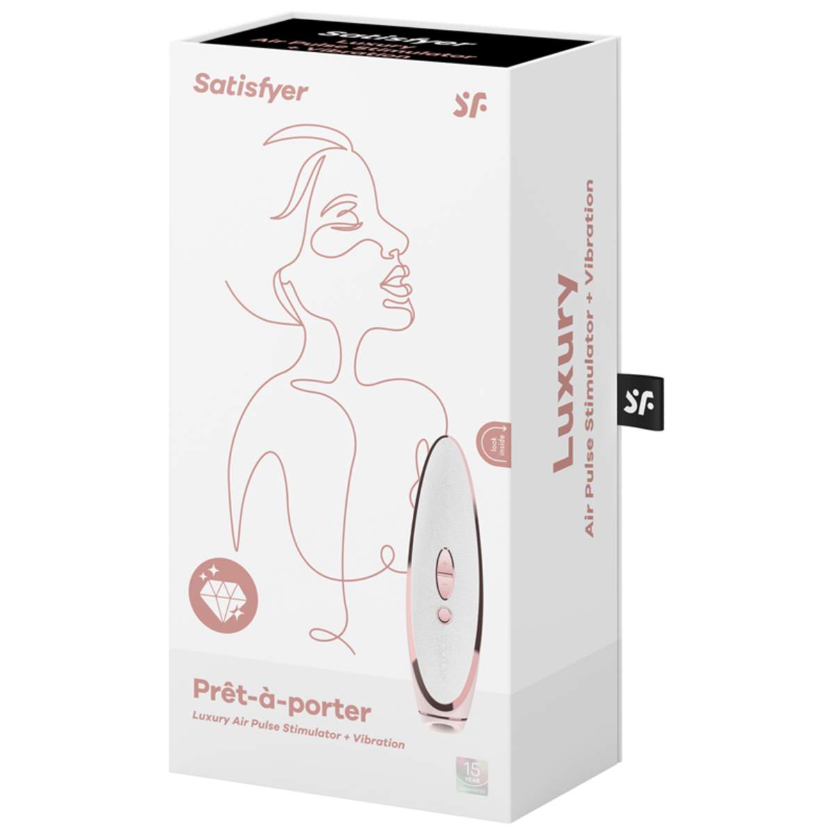 Satisfyer Luxury Air Pulse Stimulator + Vibrator - Prêt-à-porter - White and Rose Gold