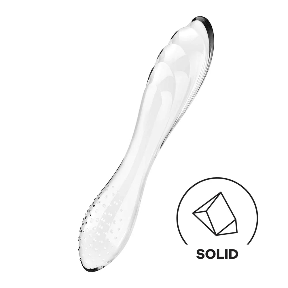 Satisfyer Dazzling Crystal 1 Glass Dildo - Transparent