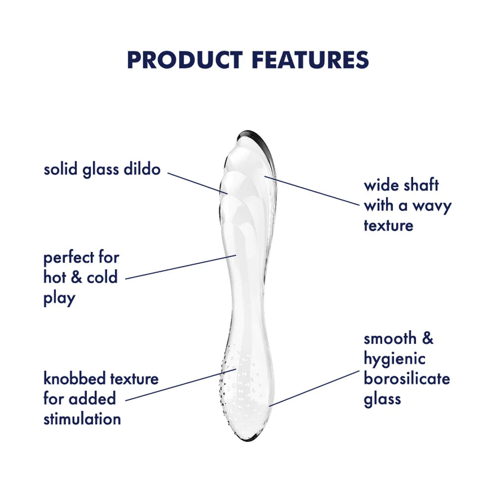 Satisfyer Dazzling Crystal 1 Glass Dildo - Transparent