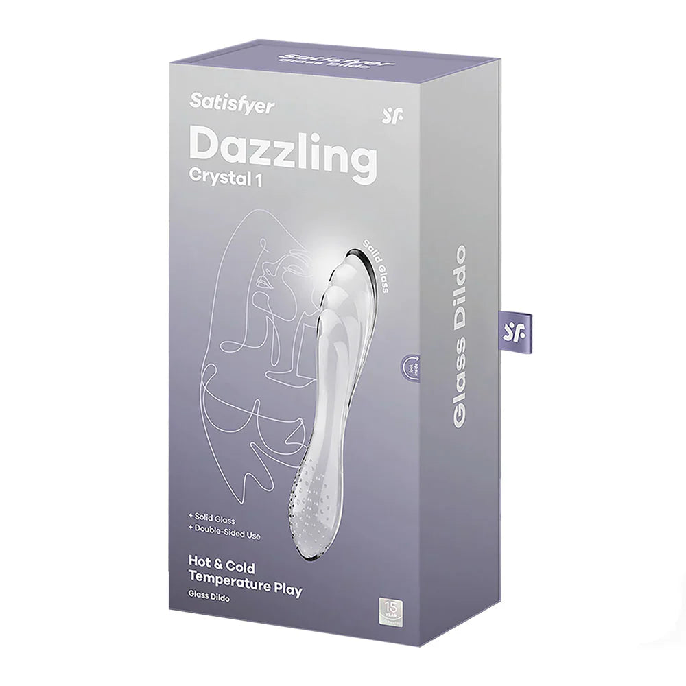 Satisfyer Dazzling Crystal 1 Glass Dildo - Transparent