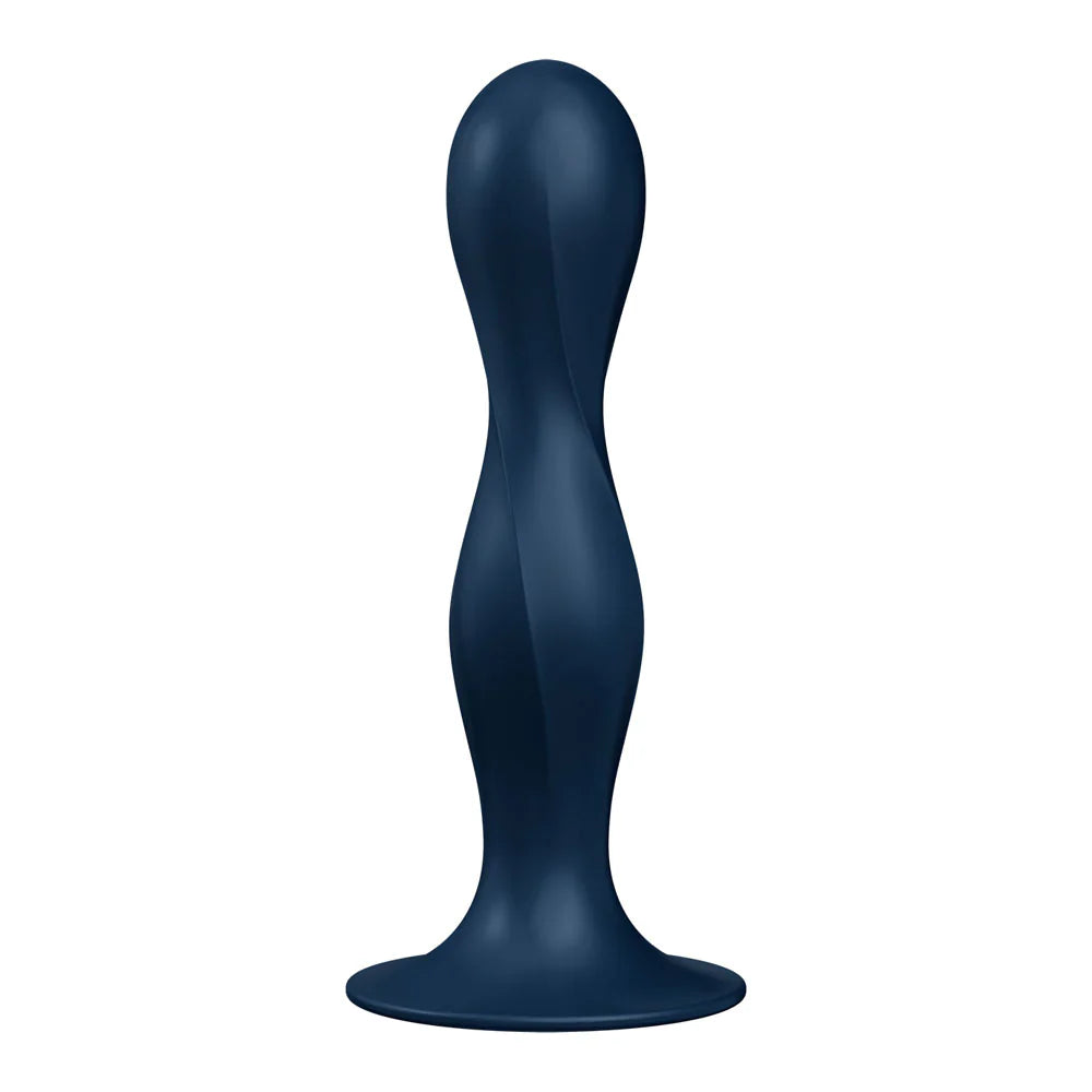 Satisfyer Double Ball-R Weighted Suction Cup Dildo - Dark Blue
