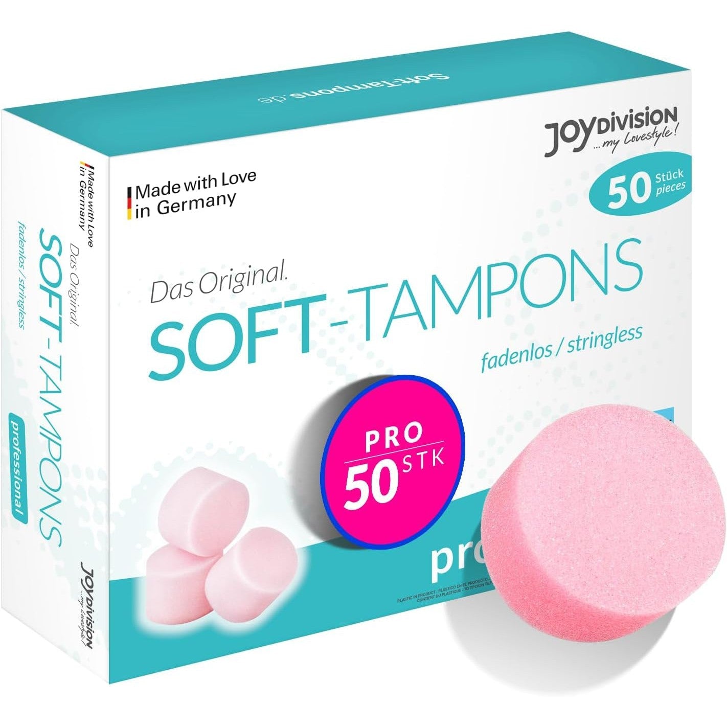 Joy Division Soft Tampon Menstrual Sponges - Professional (50 Pack)