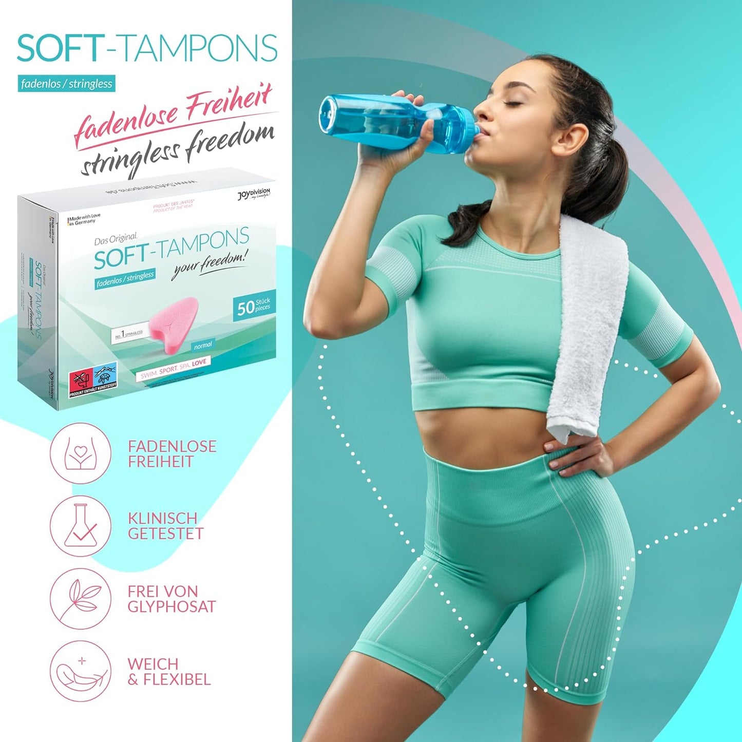Joy Division Soft Tampon Menstrual Sponges - Normal (50 Pack)