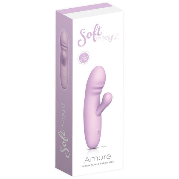 Playful Soft Amore Rabbit Vibrator - Purple