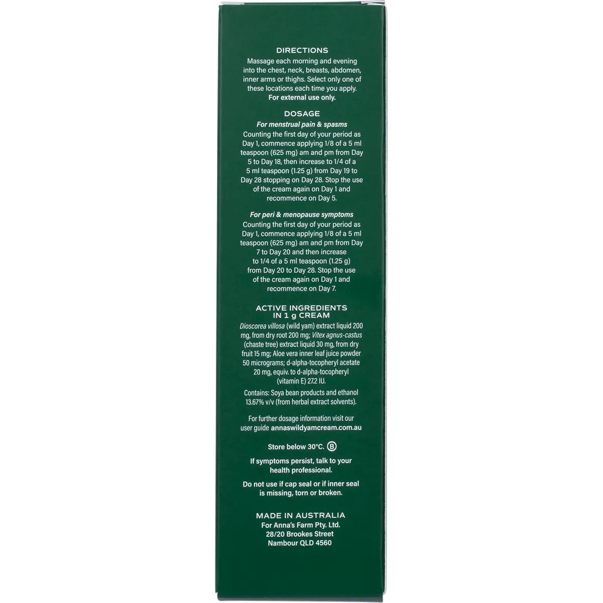 Anna's Wild Yam Hormone Balancing Cream (100g)