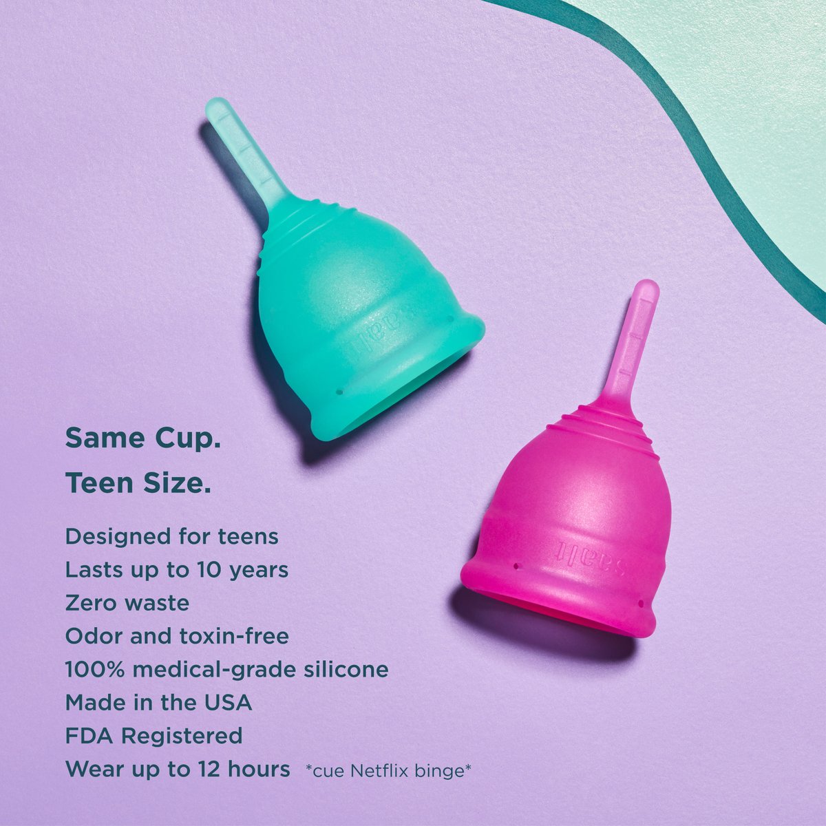 Saalt Menstrual Cup - Teen Wild Rose Pink