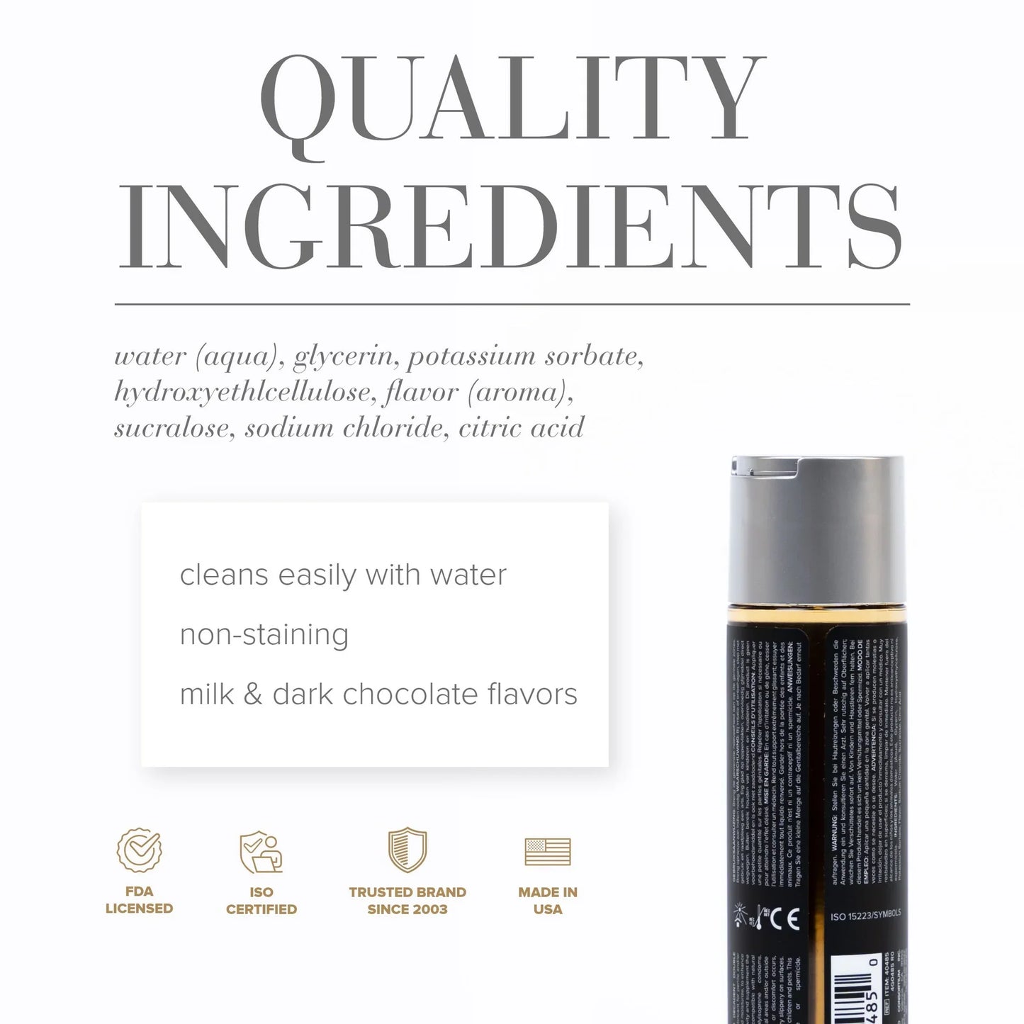 Jo Gelato Water-Based Lubricant - Decadent Double Chocolate (120ml)