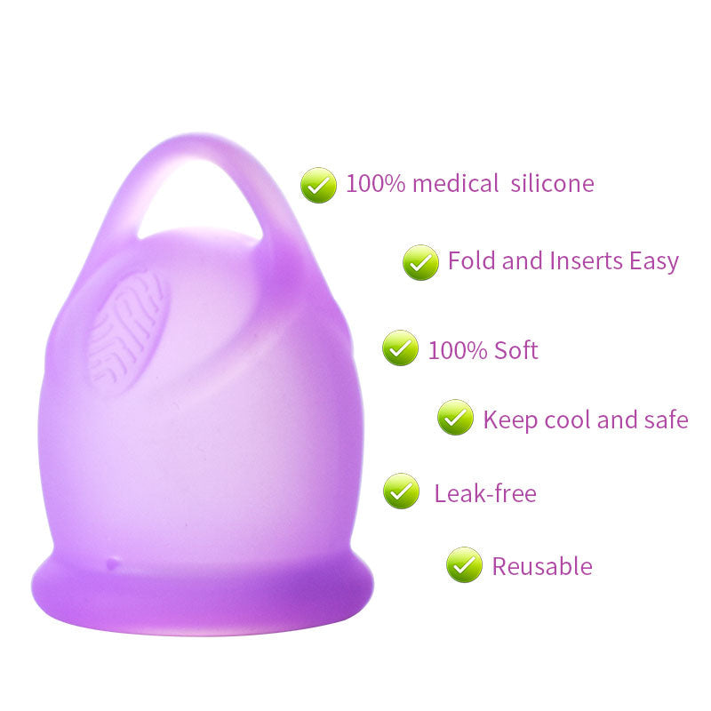 Folio Reusable Menstrual Cup with Loop Stem - Clear