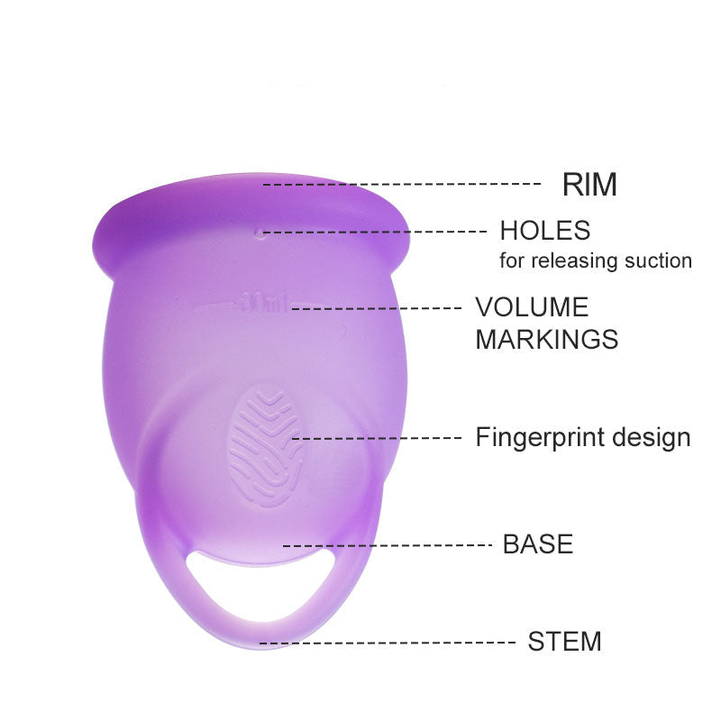Folio Reusable Menstrual Cup with Loop Stem - Clear