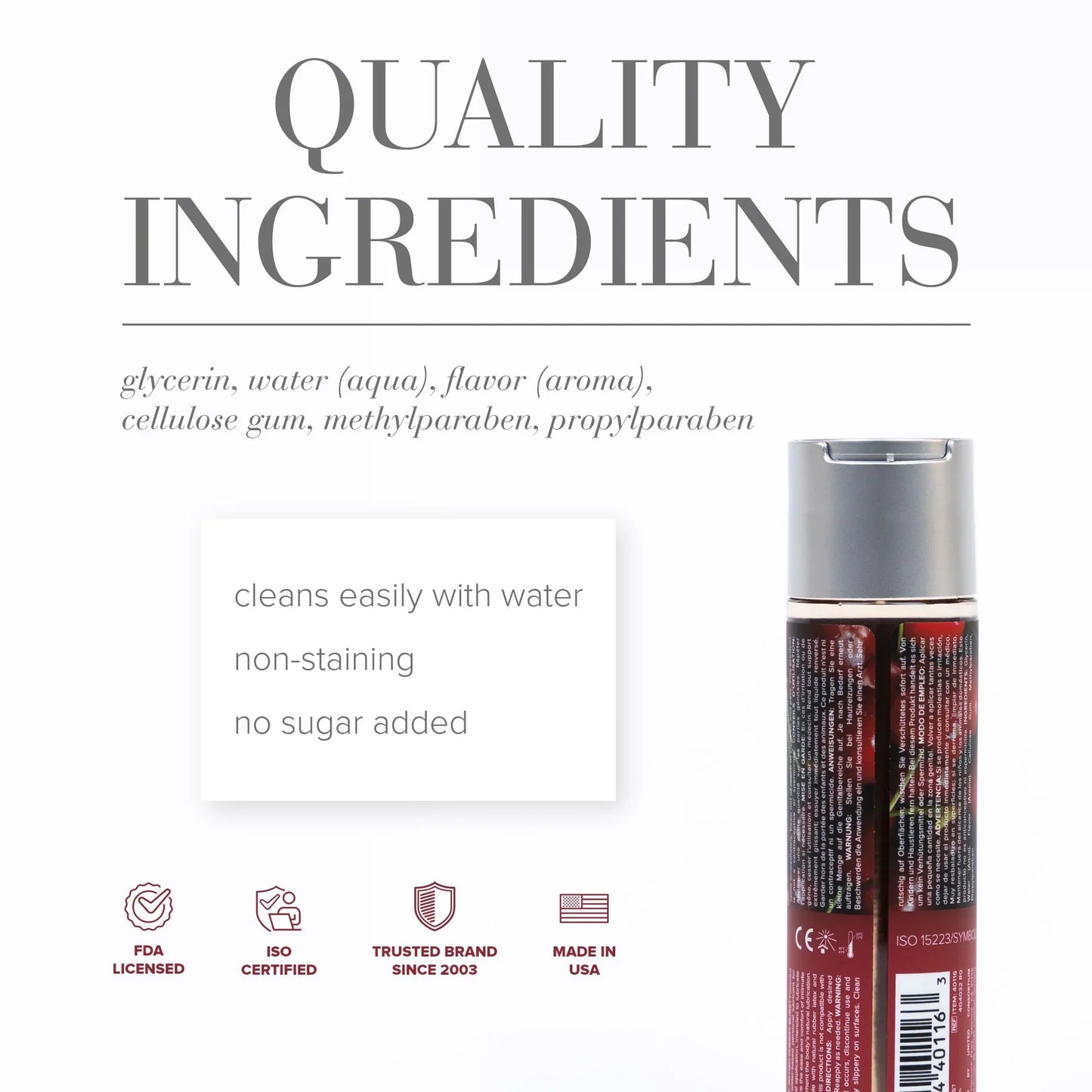 Jo H2O Water-Based Lubricant - Cherry Burst (120ml)