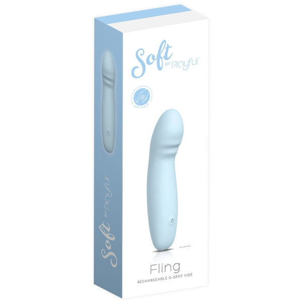 Playful Soft Fling G-Spot Vibrator - Blue