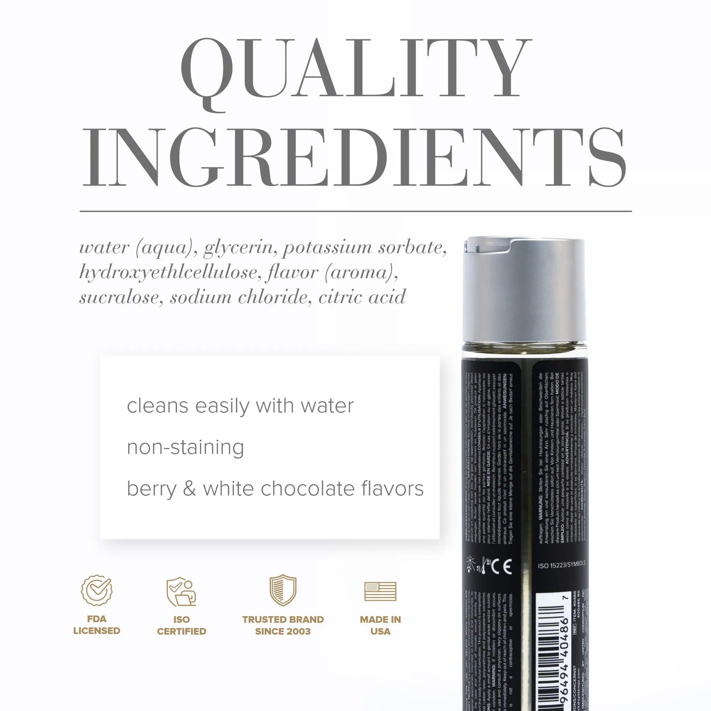 Jo Gelato Water-Based Lubricant - White Chocolate Raspberry Truffle (120ml)