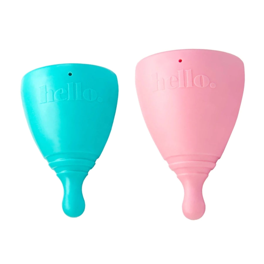 Hello Menstrual Cup Double Box - M Blue + L Blush