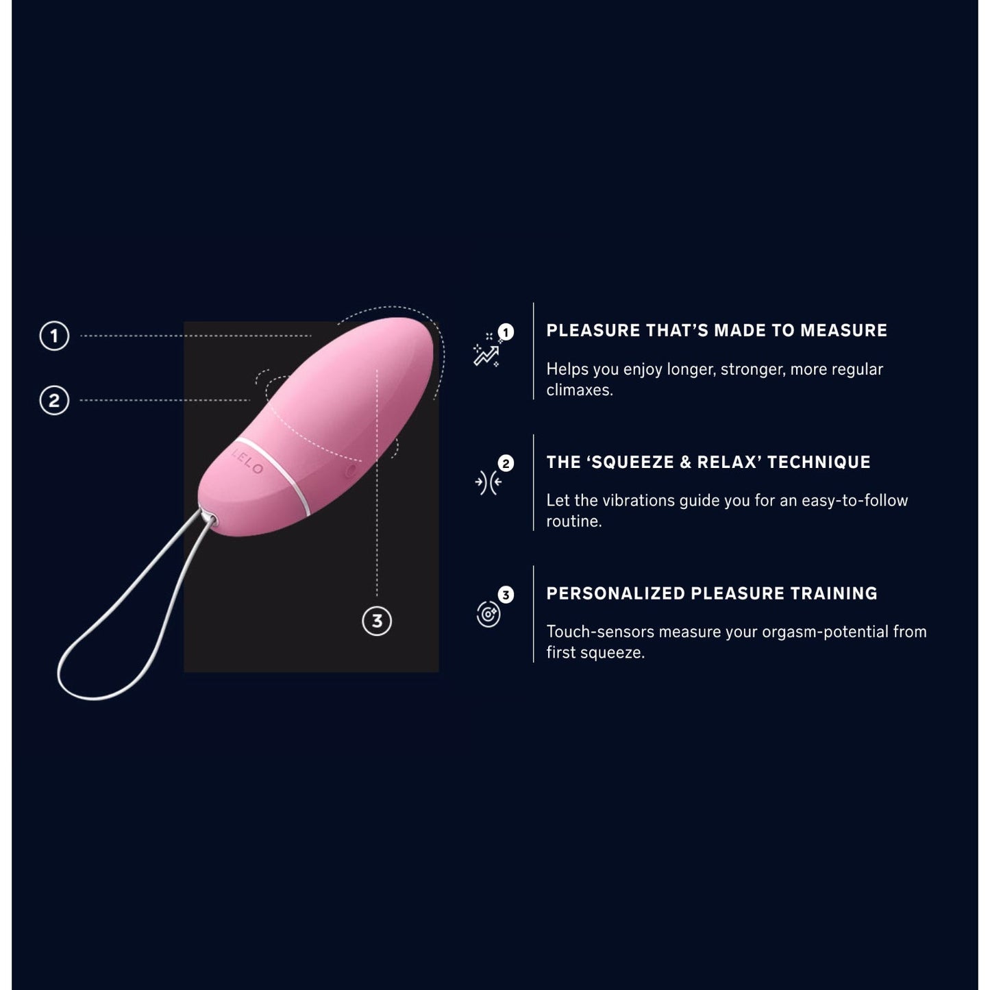 Lelo Luna Smart Bead Personal Pleasure Trainer - Deep Rose