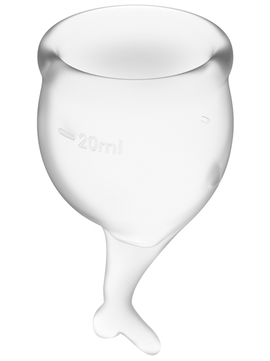 Satisfyer Menstrual Cup with Mermaid Stem - Clear (2 Pack)