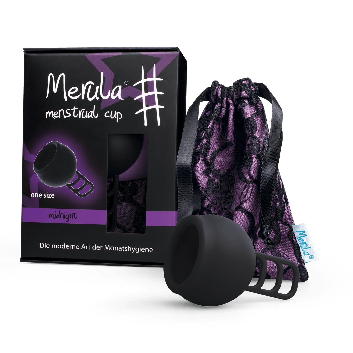 Merula Menstrual Cup One Size - Midnight (Black)