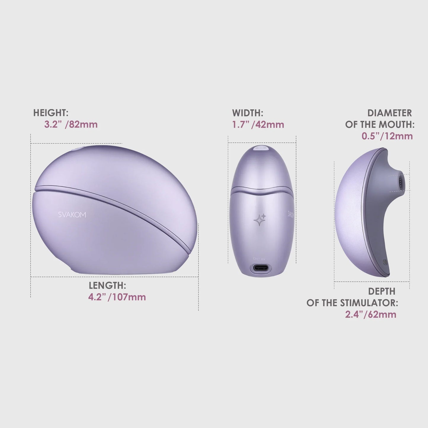 Svakom Pulse Galaxie Clitoral Stimulator with Starlight Projector - Lilac (App Controlled)