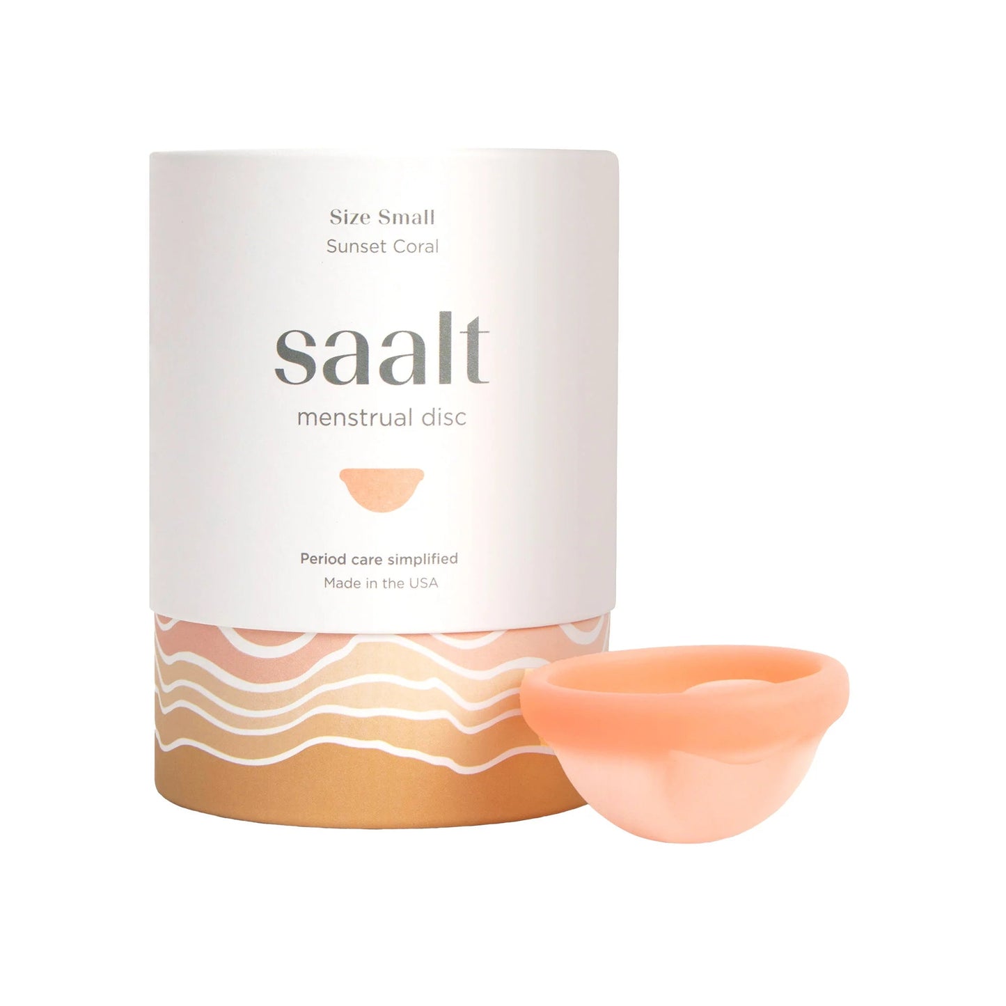 Saalt Reusable Menstrual Disc - Small Sunset Coral