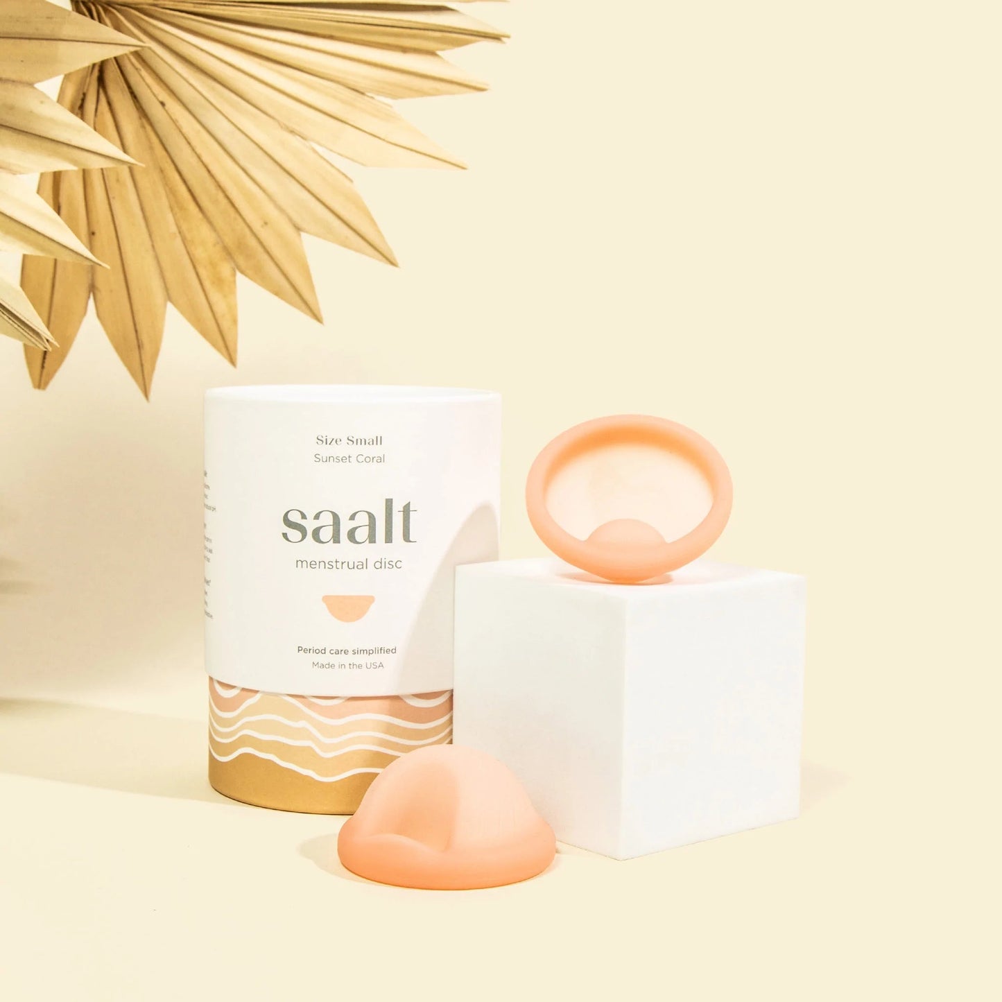 Saalt Reusable Menstrual Disc - Small Sunset Coral