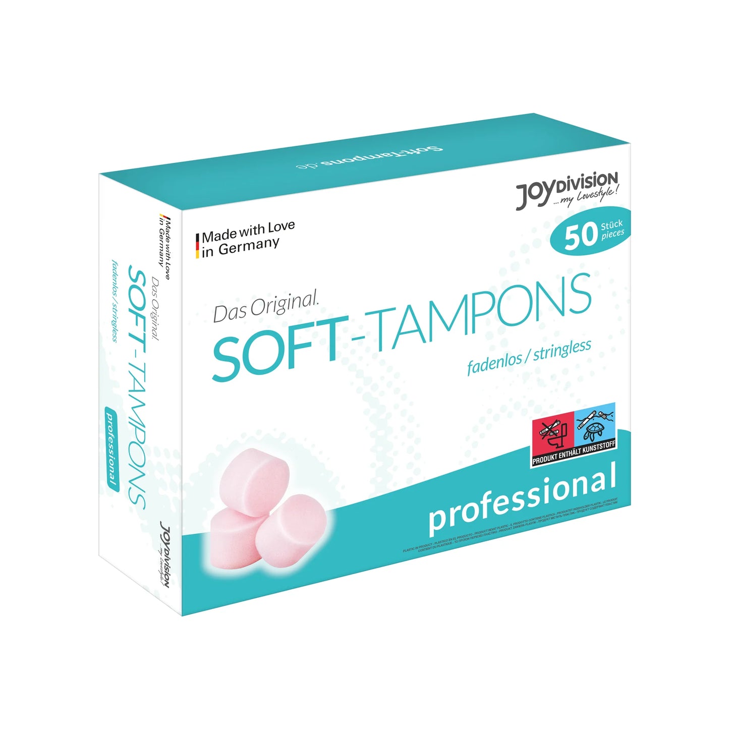 Joy Division Soft Tampon Menstrual Sponges - Professional (50 Pack)