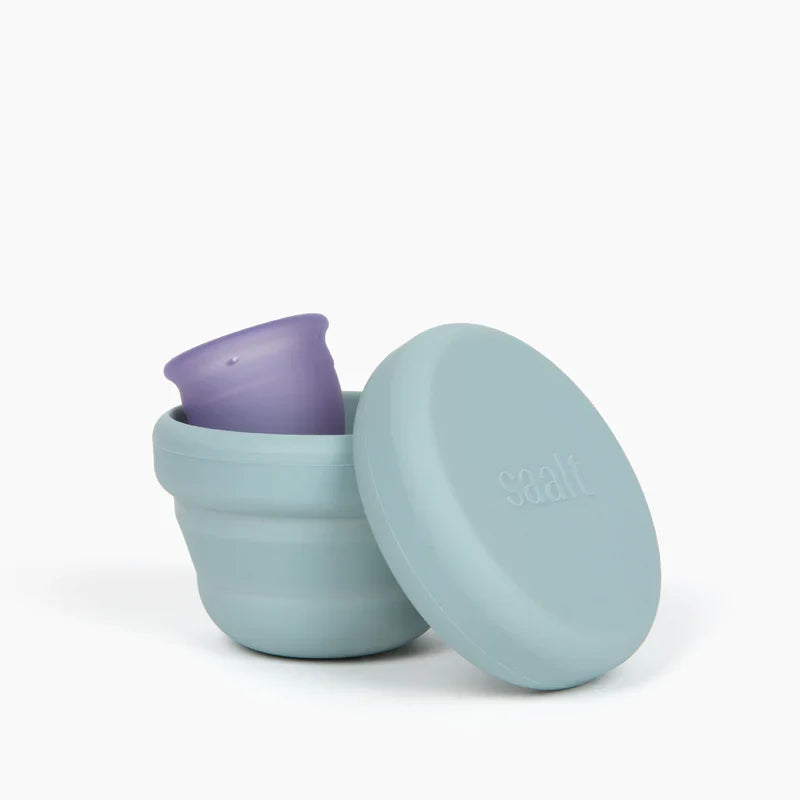 Saalt Compact Menstrual Cup or Disc Sanitiser - Sage Green