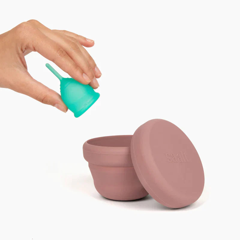 Saalt Compact Menstrual Cup or Disc Sanitiser - Rosewood Pink