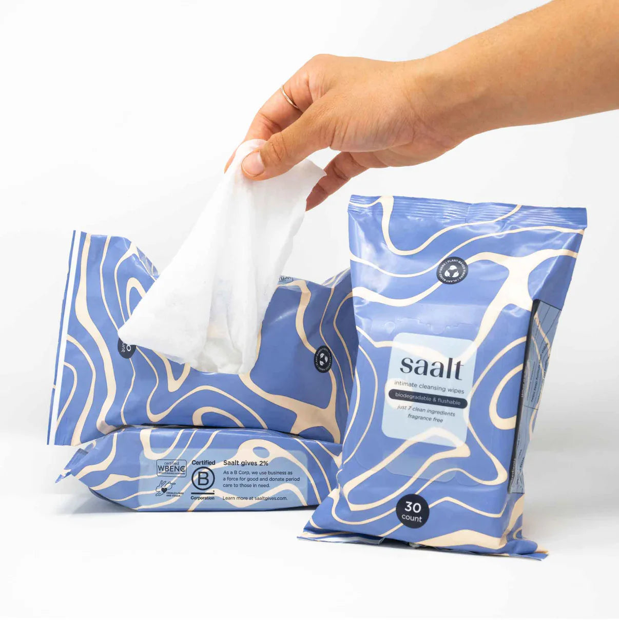 Saalt Intimate Cleansing Wipes (30 wipes)