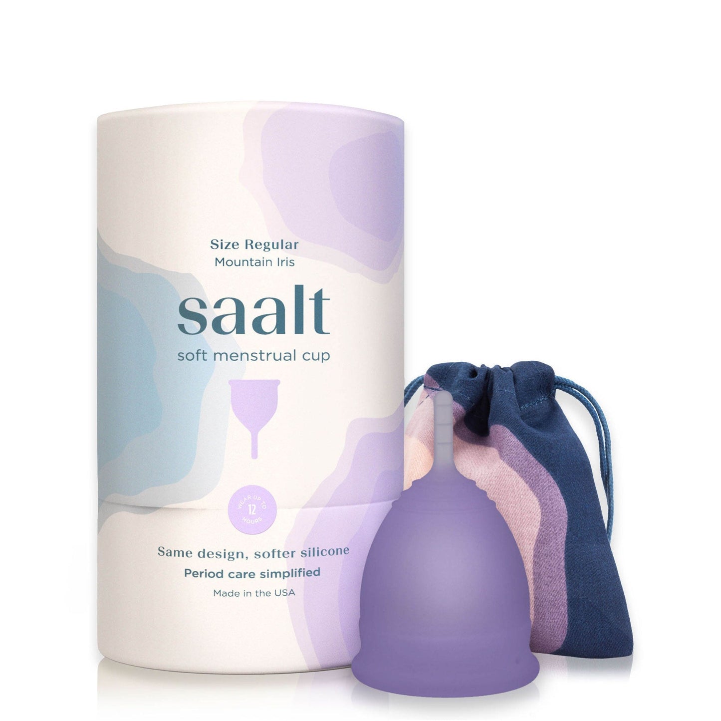 Saalt Menstrual Cup Soft - Regular Mountain Iris Purple