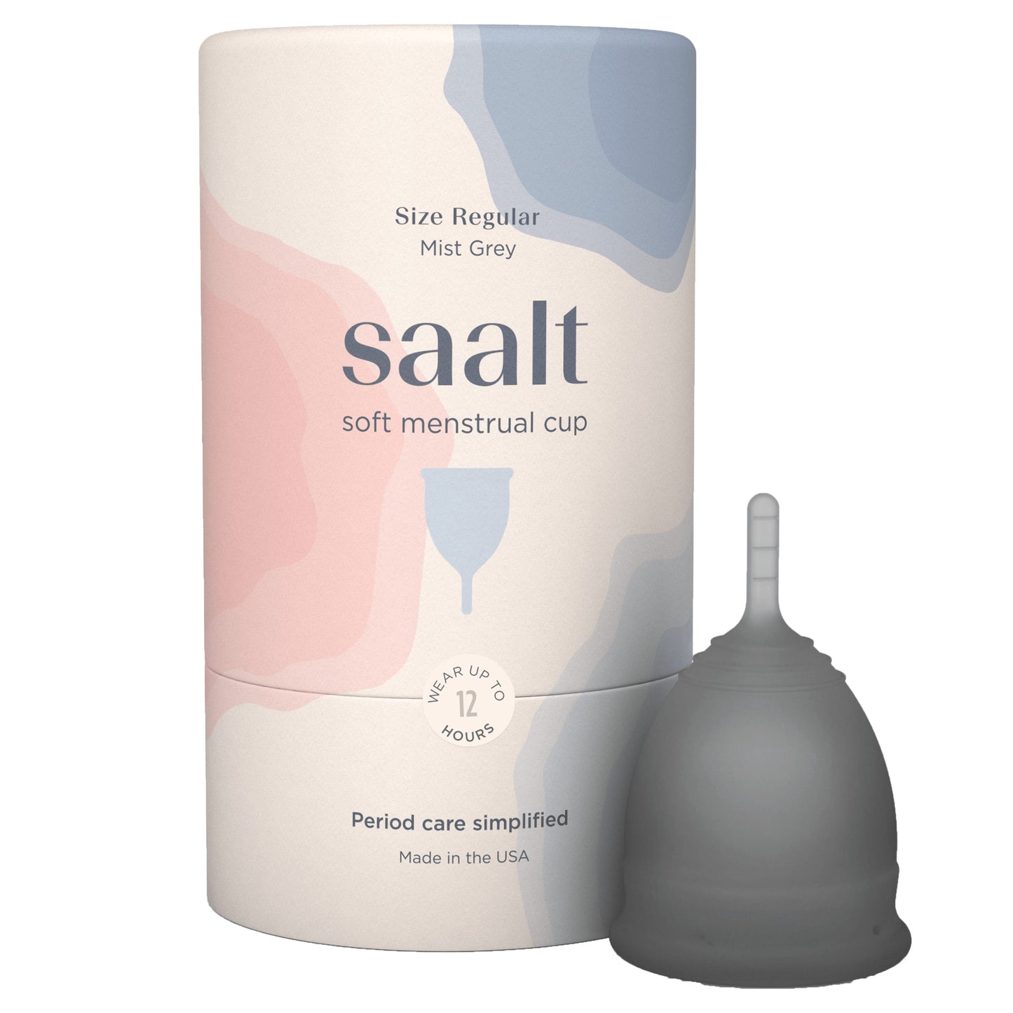 Saalt Menstrual Cup Soft - Regular Mist Grey