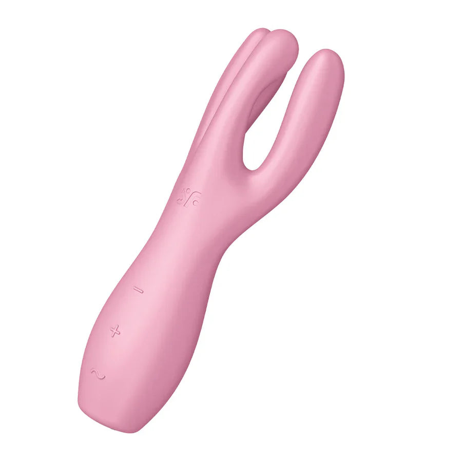 Satisfyer Threesome 3 Clitoral and Labia Stimulator - Pink