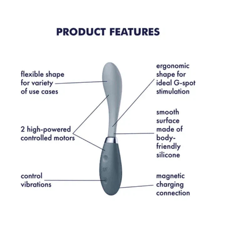 Satisfyer Flex 3 Bendable G-Spot & Rabbit Massager - Grey