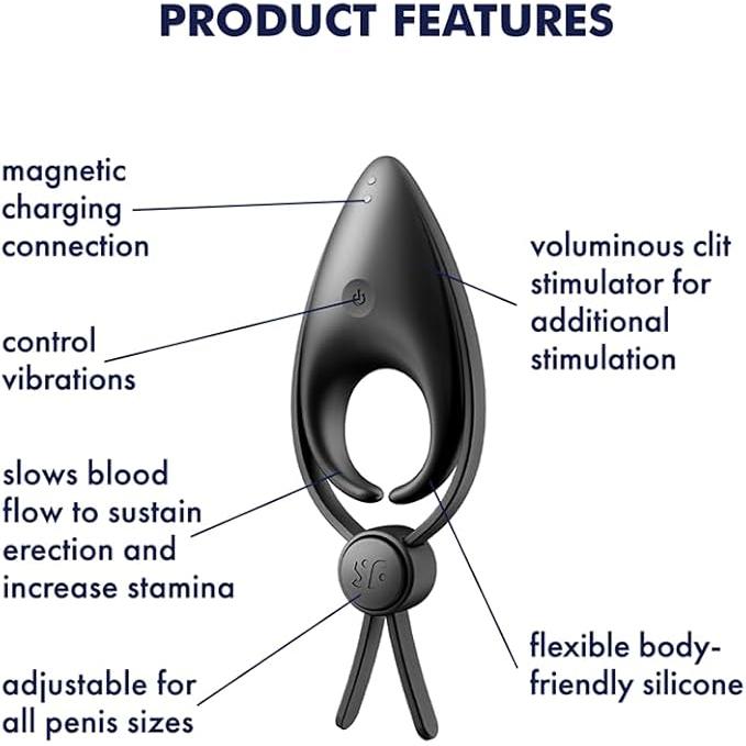 Satisfyer Sniper Ring Vibrator - Black