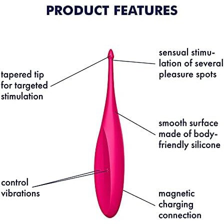Satisfyer Twirling Fun Spot Finger Massager - Poppy Red