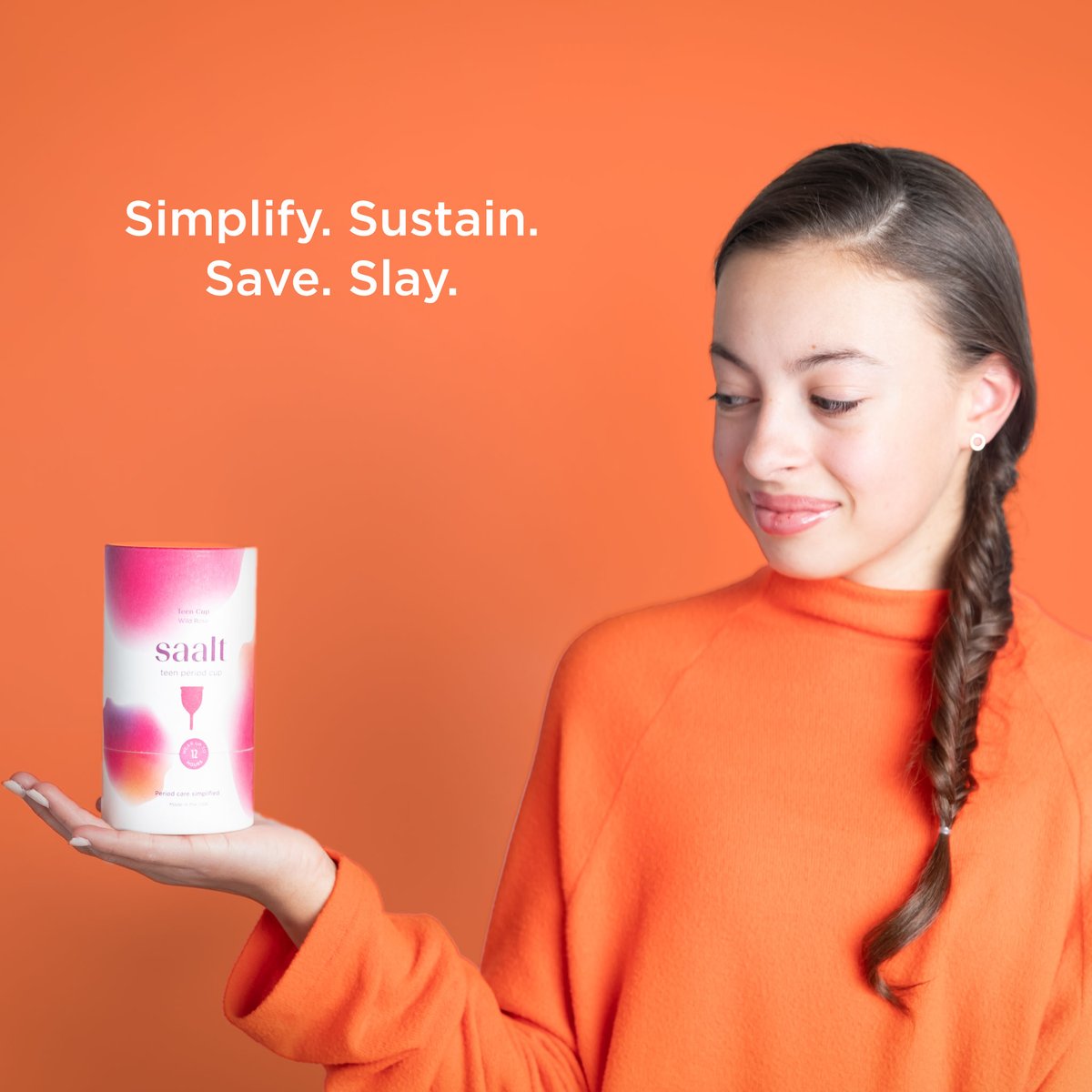 Saalt Menstrual Cup - Teen Aqua Green