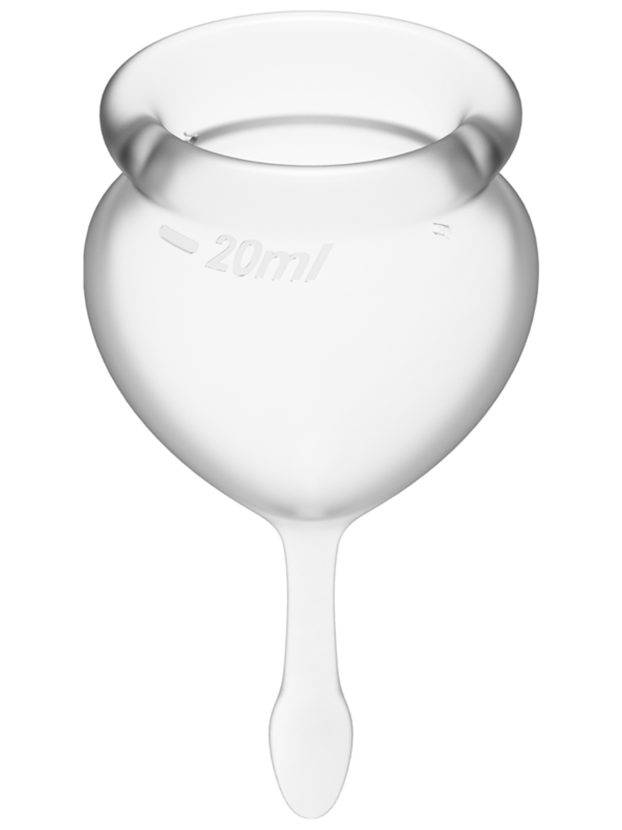 Satisfyer Menstrual Cup with Tab Stem - Clear (2 Pack)