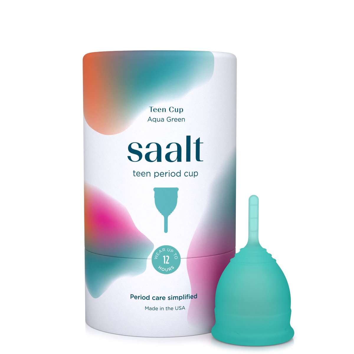 Saalt Menstrual Cup - Teen Aqua Green