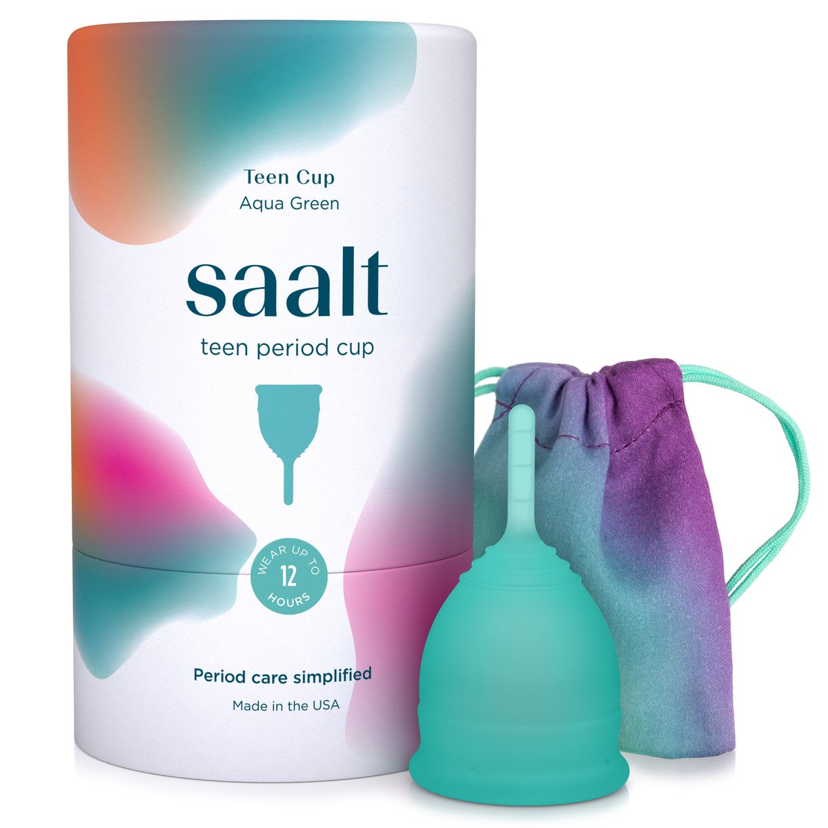 Saalt Menstrual Cup - Teen Aqua Green