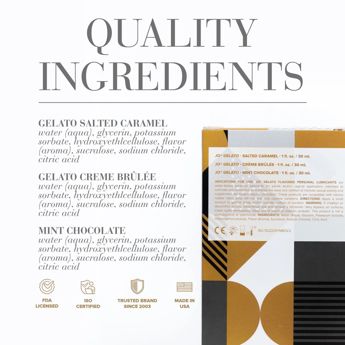 Jo Water-Based Lubricant Triple Pack - Gelato