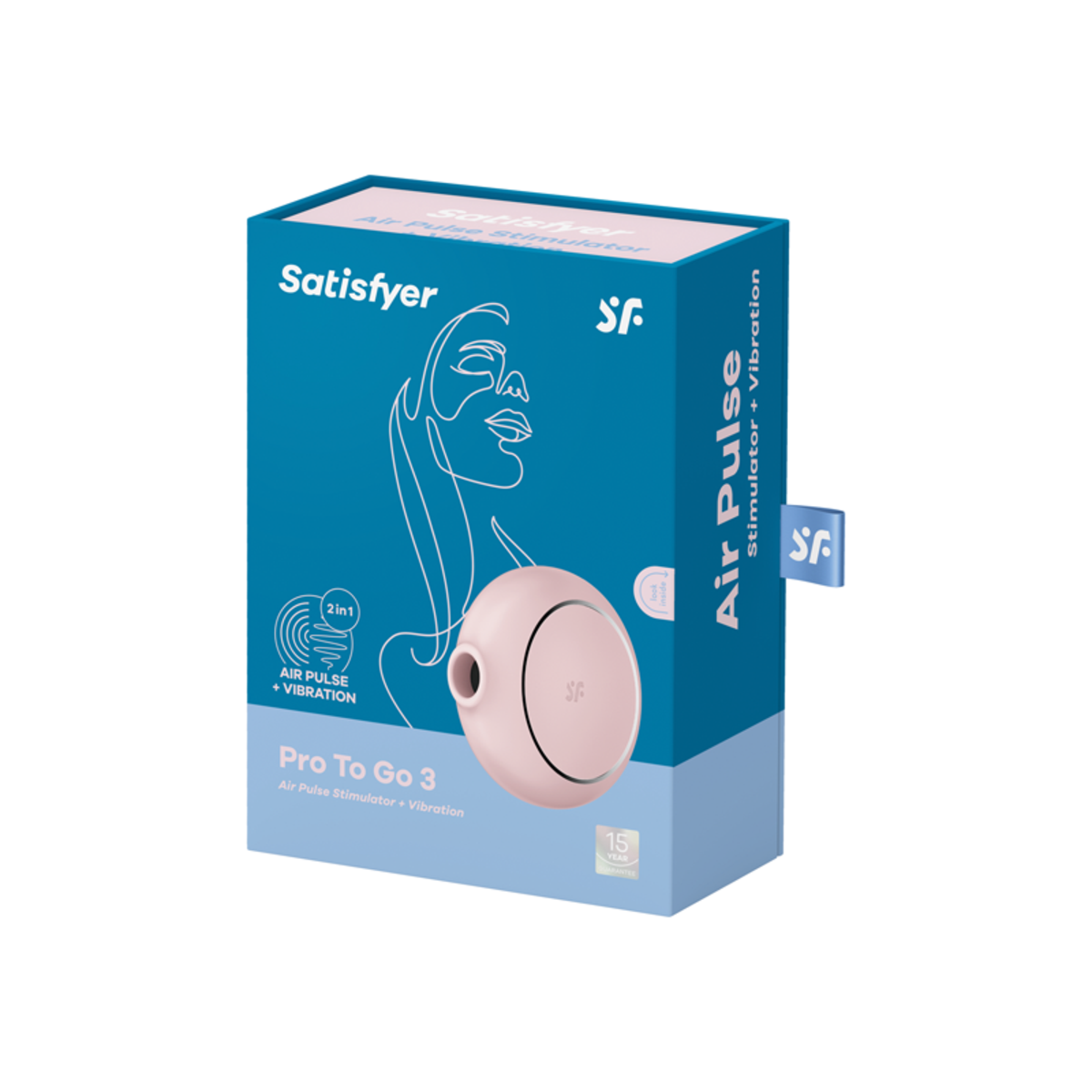 Satisfyer Pro To Go 3: Air Pulse Stimulator + Vibrator - Rose