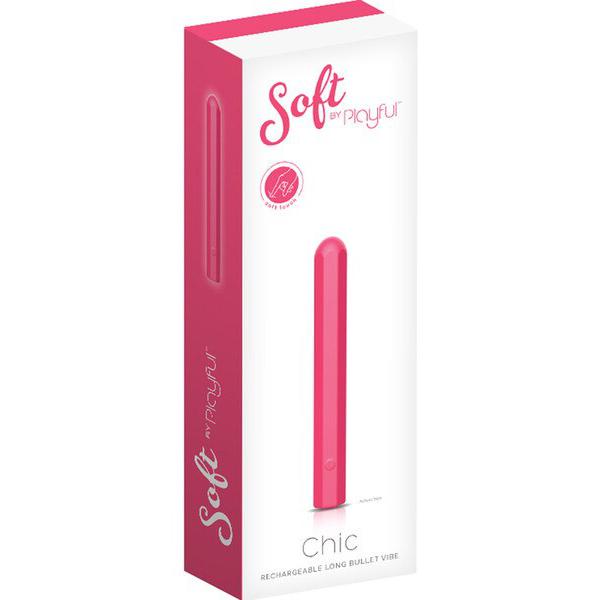 Playful Soft Chic Long Bullet Vibe - Coral Pink