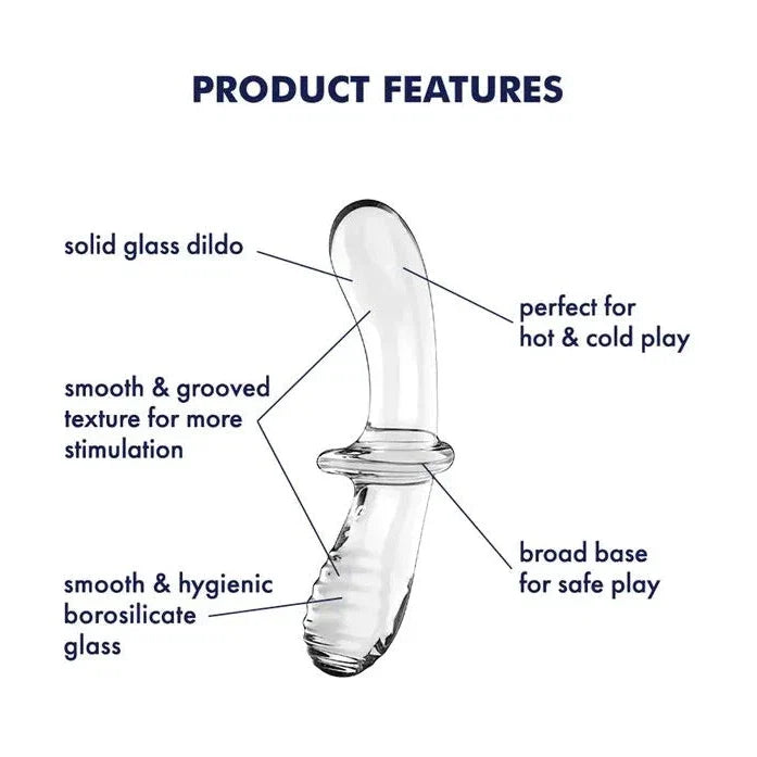 Satisfyer Double Ended Crystal Glass Dildo - Transparent