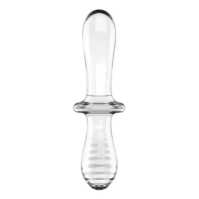 Satisfyer Double Ended Crystal Glass Dildo - Transparent