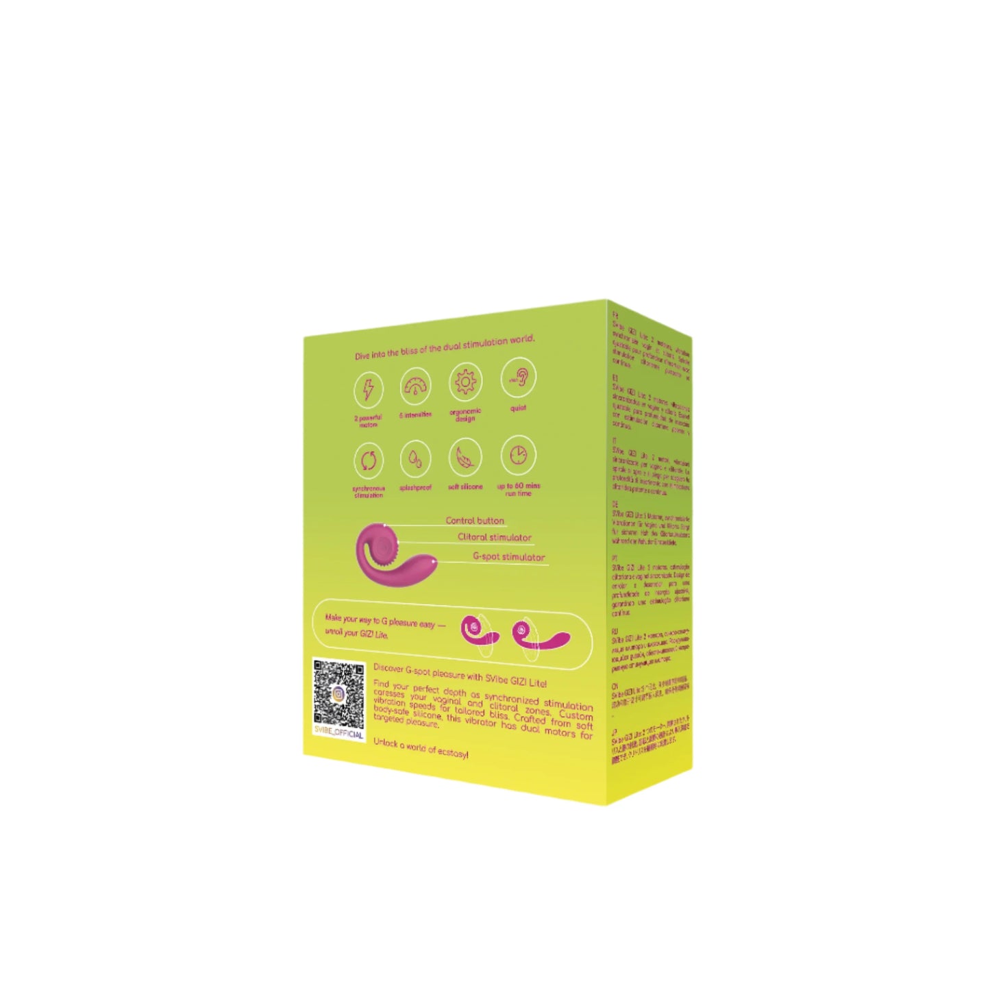 Svibe Snail Gizi Lite Flexible G-Spot Vibrator - Pink Sweet Dragonfruit