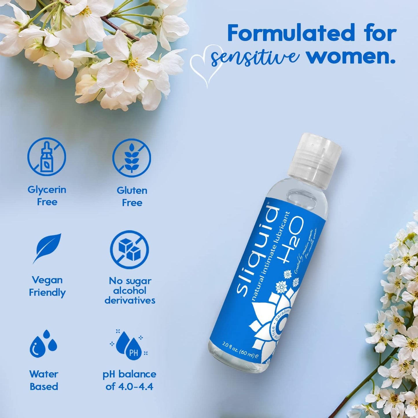 Sliquid H2O Natural Water-Based Intimate Lubricant (60ml)