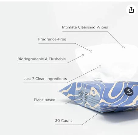 Saalt Intimate Cleansing Wipes (30 wipes)