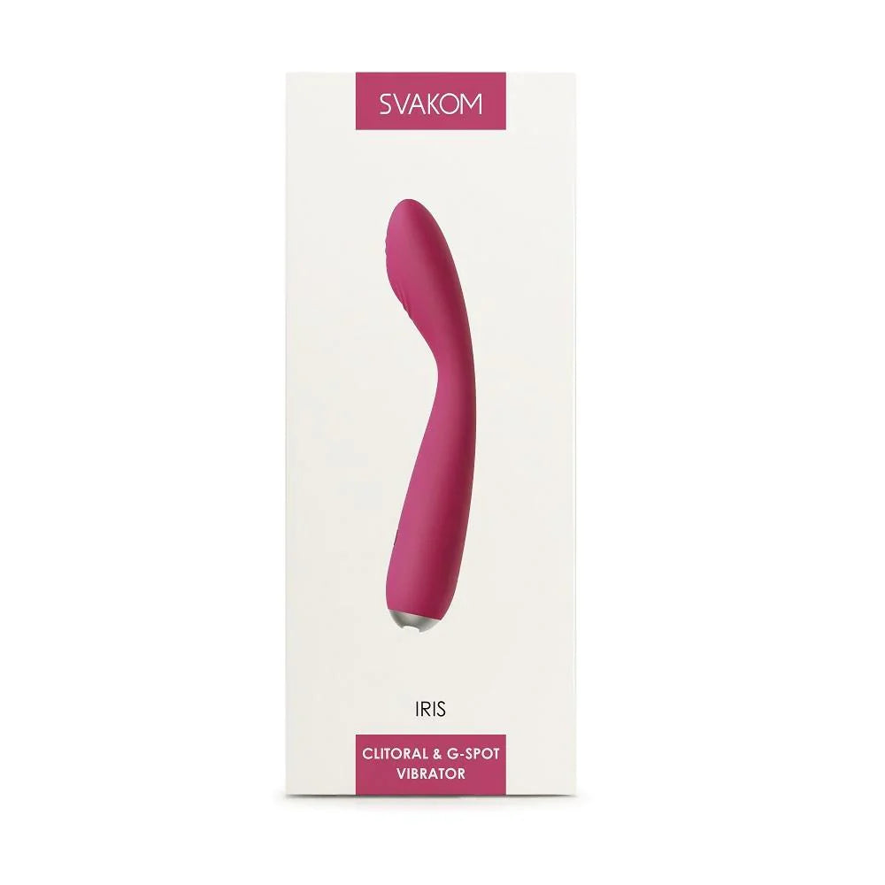 Svakom Iris Clitoris or G-Spot Vibrator - Plum Red