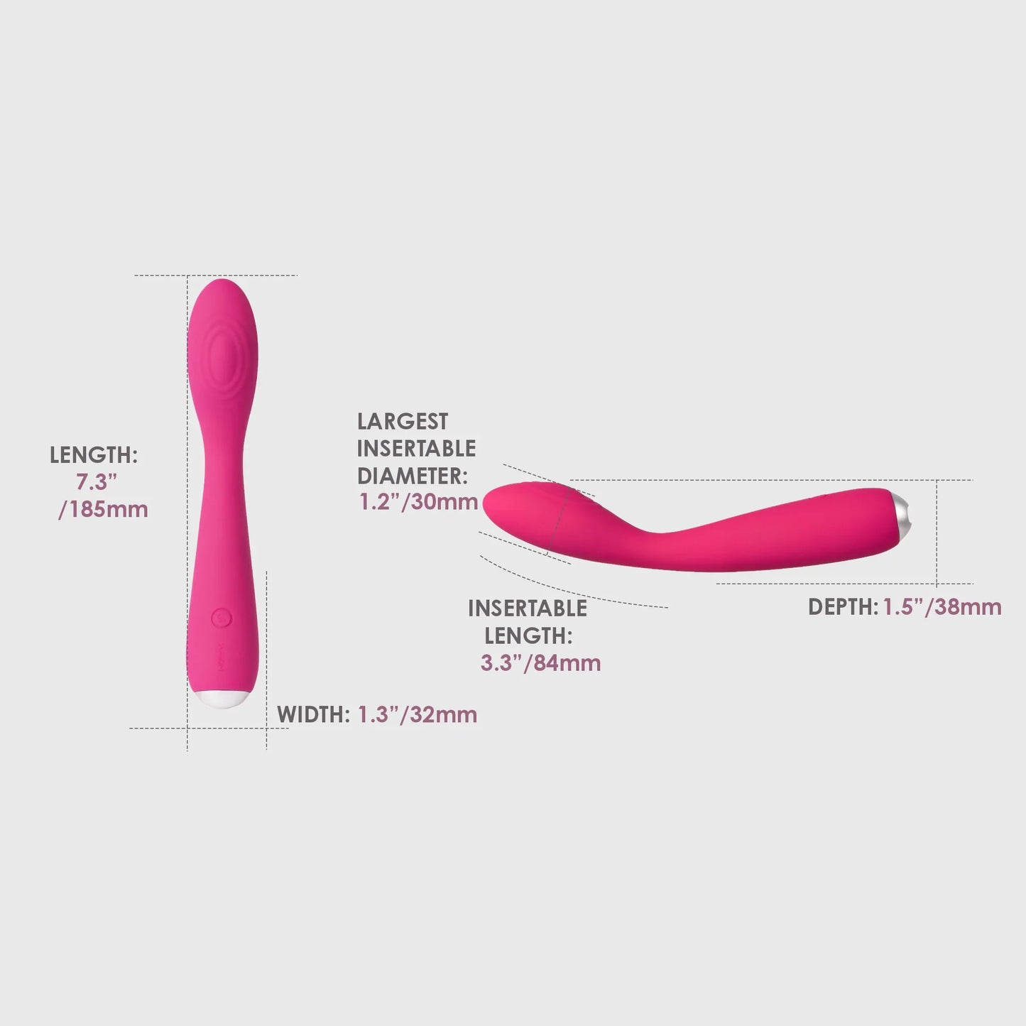 Svakom Iris Clitoris or G-Spot Vibrator - Plum Red