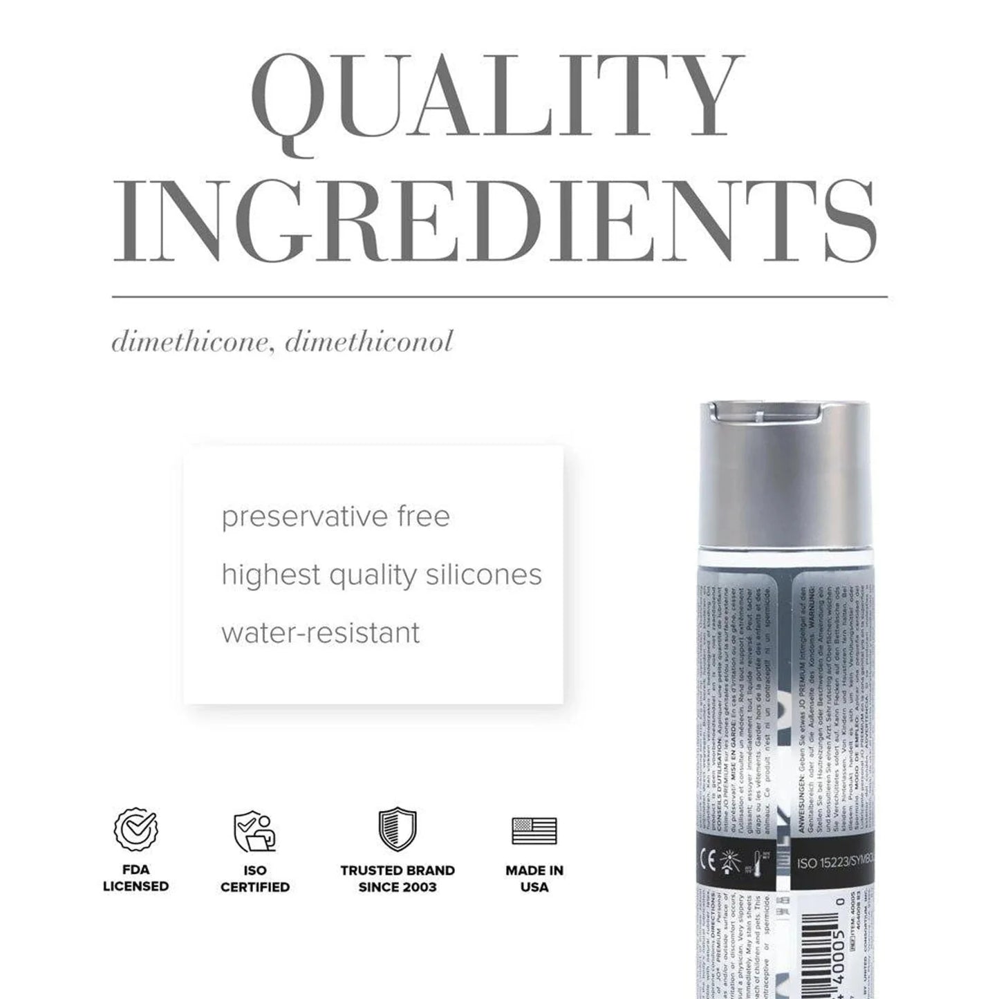 Jo Premium Silicone-Based Lubricant (60ml)